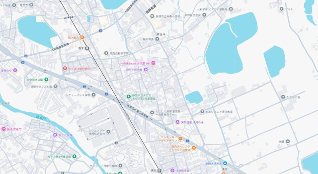 貝塚市麻生中　新築一戸建ての地図