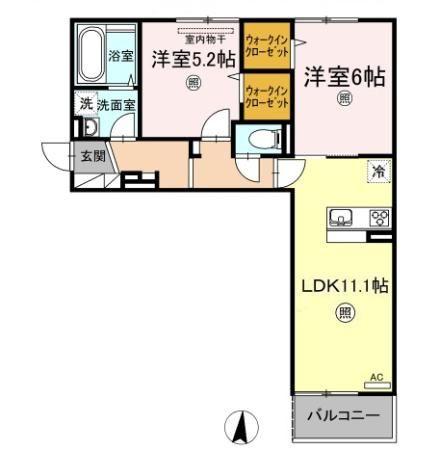 パームツリーＢの間取り