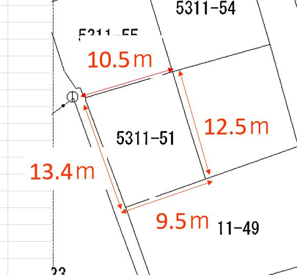 光市室積大町　売土地の土地図