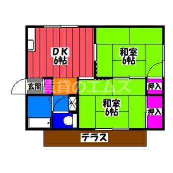 【間取り】 | ハッピーバレーⅡ | ハッピーバレーⅡの間取り