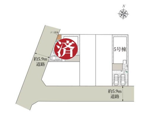 佐倉市表町2丁目第1期の区画図