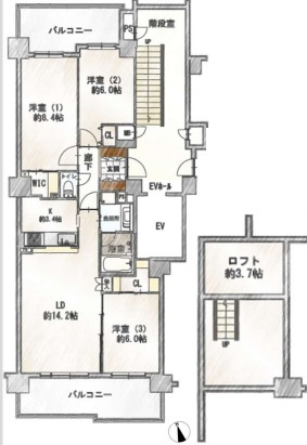 港北ニュータウンイオ6番館の画像