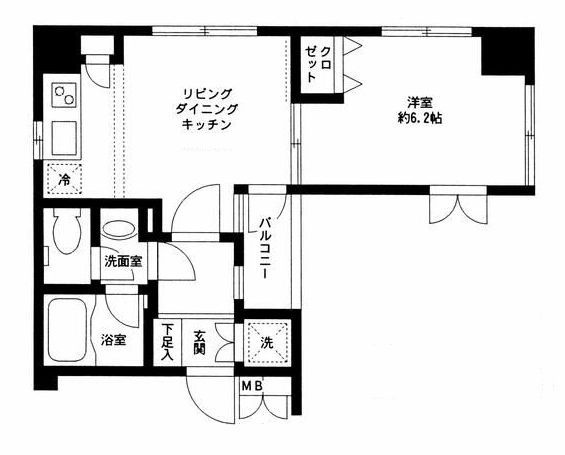 八丁堀アムフラットの間取り|間取りです。