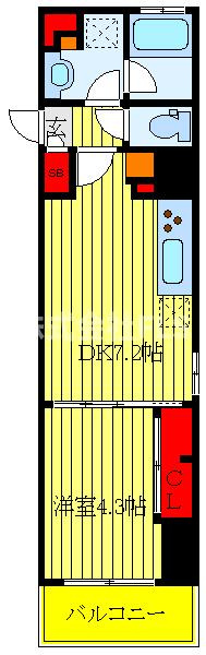 北区赤羽２丁目の賃貸マンションの間取り