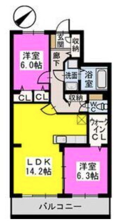 プレアデス小郡Ⅱ【キャッシュバック対象物件】の間取り