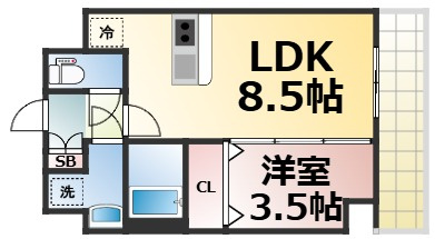 【間取り】 | グランパシフィック東今里innovation　仲介手数料無料