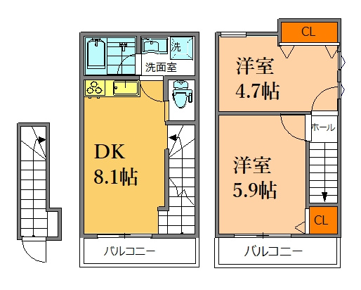 Ｄｒｅａｍ横濱蒔田Ⅴの間取り
