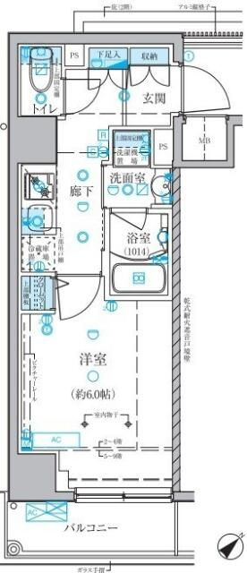 ベルシード横濱新町の間取り