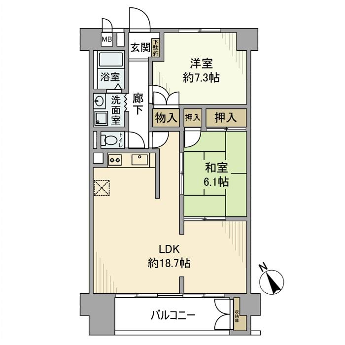 東武鶴瀬西口サンライトマンションの間取り