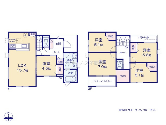 【間取り】 | 豊田市西中山町辻貝戸109-210『仲介料無料』新築戸建て | 2号棟