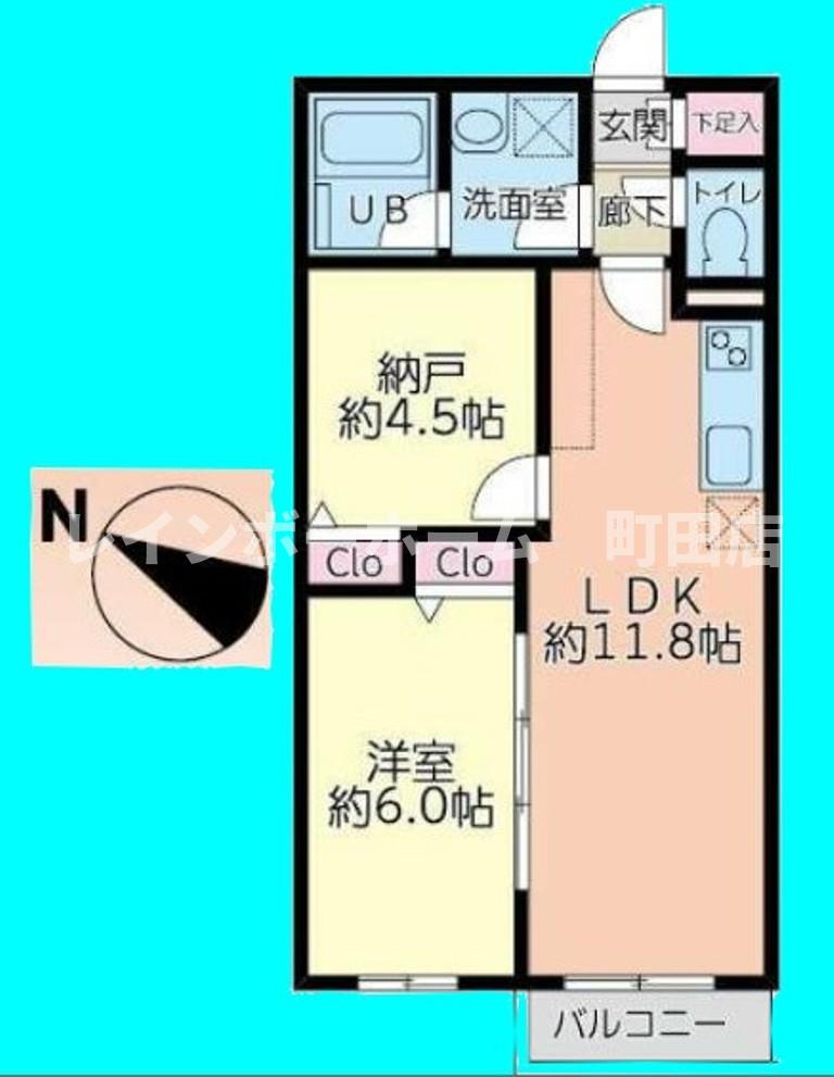 サンク相模が丘※初期費用分割後払いサービス利用可能物件の間取り