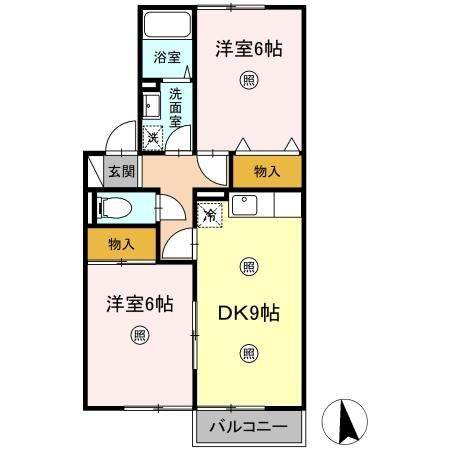 クリエFUJIWARAの間取り