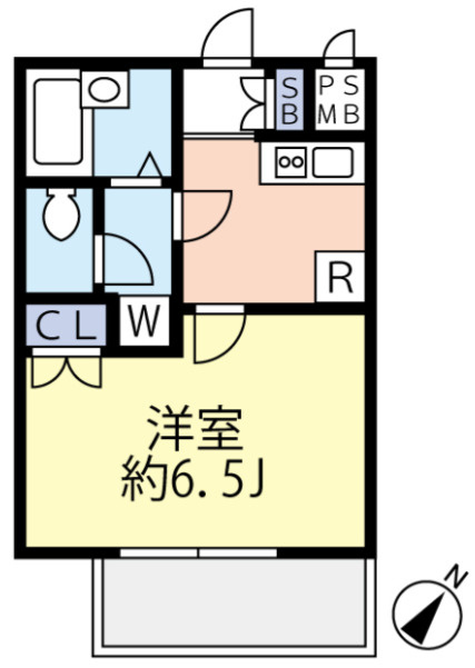 板橋区本町の賃貸マンションの間取り