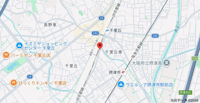 メロディーハイツ千里丘の地図