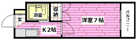 広島市安芸区矢野西５丁目の賃貸マンションの間取り