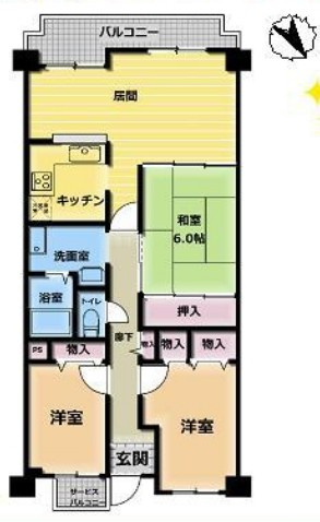 エクセラート北助松の間取り