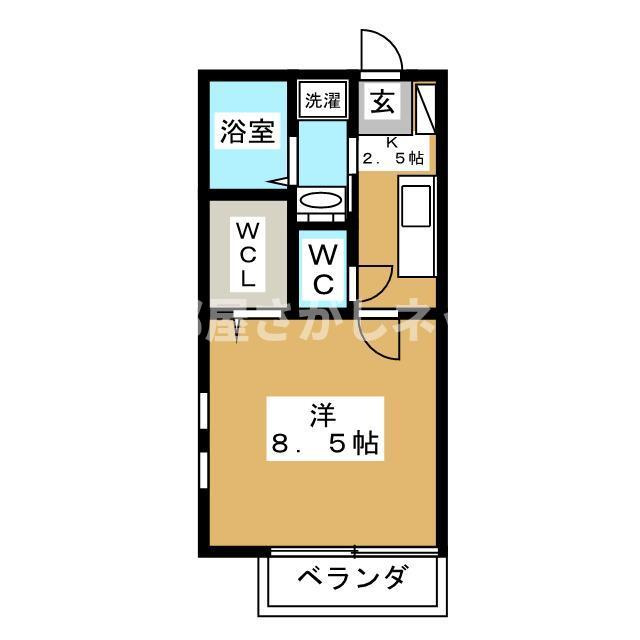 品川区大崎3丁目のアパートメントの間取り