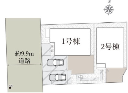 調布市深大寺東町６丁目 中央線 吉祥寺駅 新築戸建の区画図