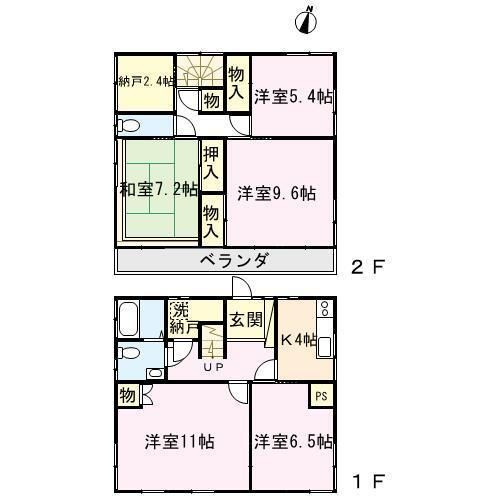 貸家　東久留米市氷川台の間取り