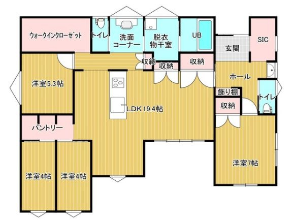 都城市安久町の中古一戸建の間取り