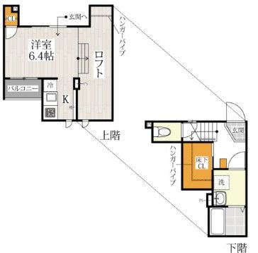 ＣＢ八潮ルフィノの間取り|間取りです。
