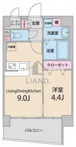 レディアンドアーク薬院　警固小学校区の間取り|レディアントアーク薬院