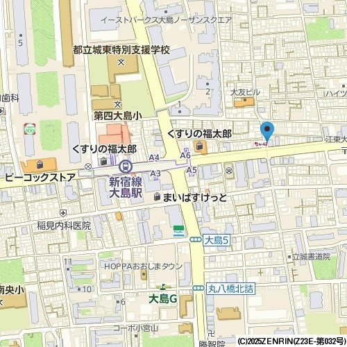ＳＴＡＮＤＺ大島の地図