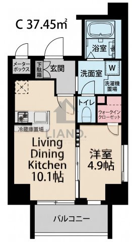 レディアンドアーク薬院　警固小学校区の間取り|レディアントアーク薬院