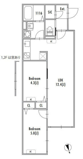 【間取り】 | ＧＲＡＮＰＡＳＥＯ中野Ⅳ