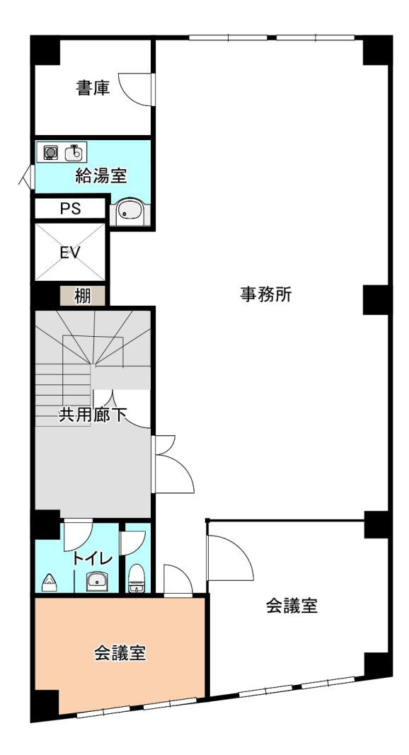 豊中市岡上の町４丁目の店舗事務所の間取り