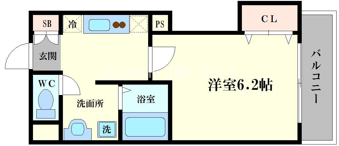 みおつくし岸里Ⅱの間取り