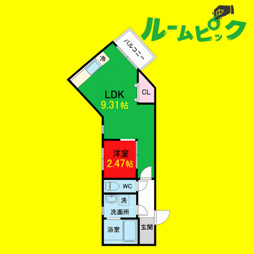 RadIAnce氷室(レイディエンス氷室)　名古屋市賃貸　仲介手数料無料の間取り