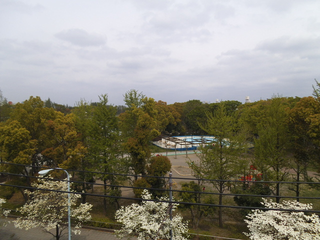 パークフロントの展望|バルコニーからは大きな公園が挑めます！