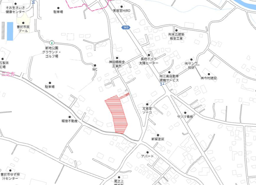 曽於市末吉町二之方の売地の土地図