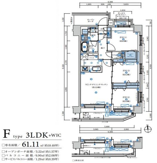 【間取り】 | パークキューブ八王子(パークキューブハチオウジ)