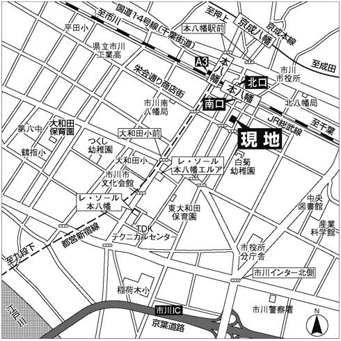 【地図】 | レ・ソール本八幡グローレ