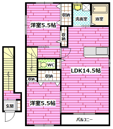 蘭　弐番館の間取り