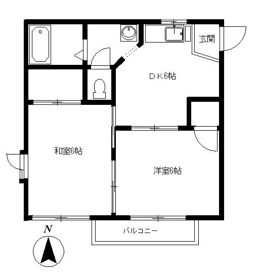 メゾンヤスアキーナＡ号棟の間取り