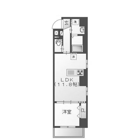 ロッツエン八丁堀の間取り|間取りです。