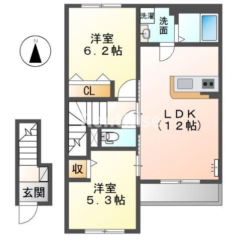 カサ デ コア Ⅰの間取り