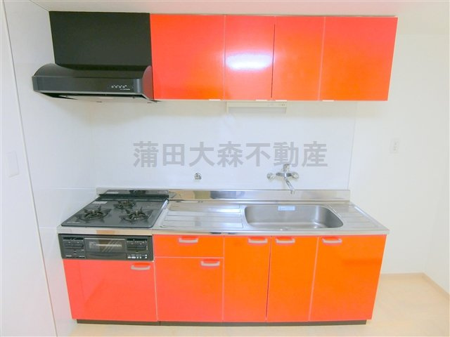 SunVista池上のキッチン|キッチン　3口ガスシステムキッチン