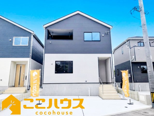 沖縄市胡屋第1　クレイドルガーデン　新築戸建て　全13棟　9号棟の外観|防犯カメラが付いたセキュリティの高いお家です！
