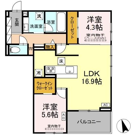 【間取り】 | ディーソルビア中川原