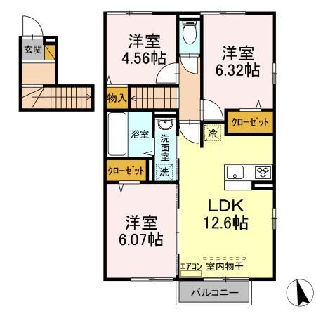 グランデ　B棟の間取り