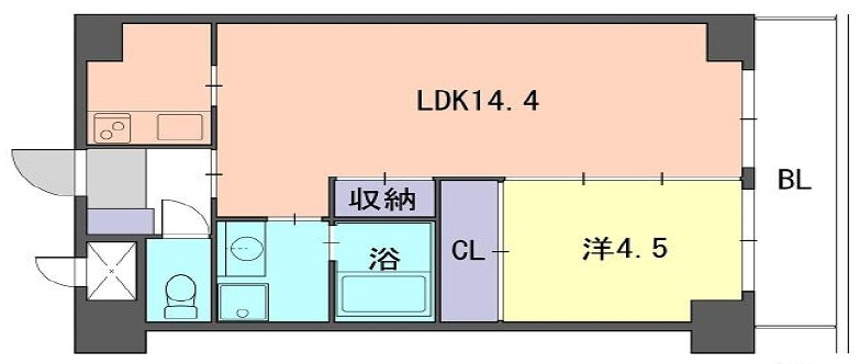 レジデンス住吉の間取り|使いやすい間取りです。