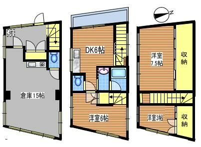 中村南石井貸家の間取り