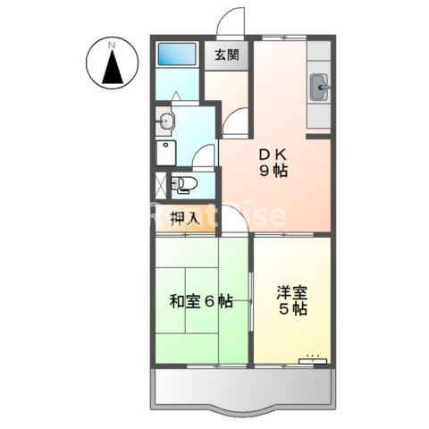 コーポタウン別明の間取り