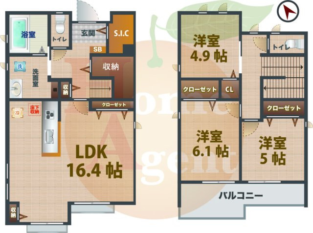 【間取り】 | 和田1丁目戸建 | 3LDKのお部屋です。