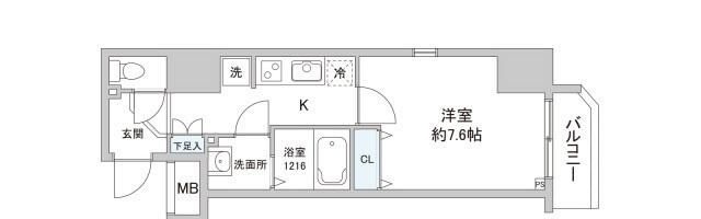 スカイグランデ日暮里の間取り|間取りです。