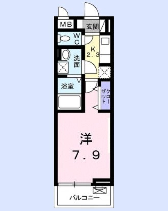 ラ　プルメリアの間取り